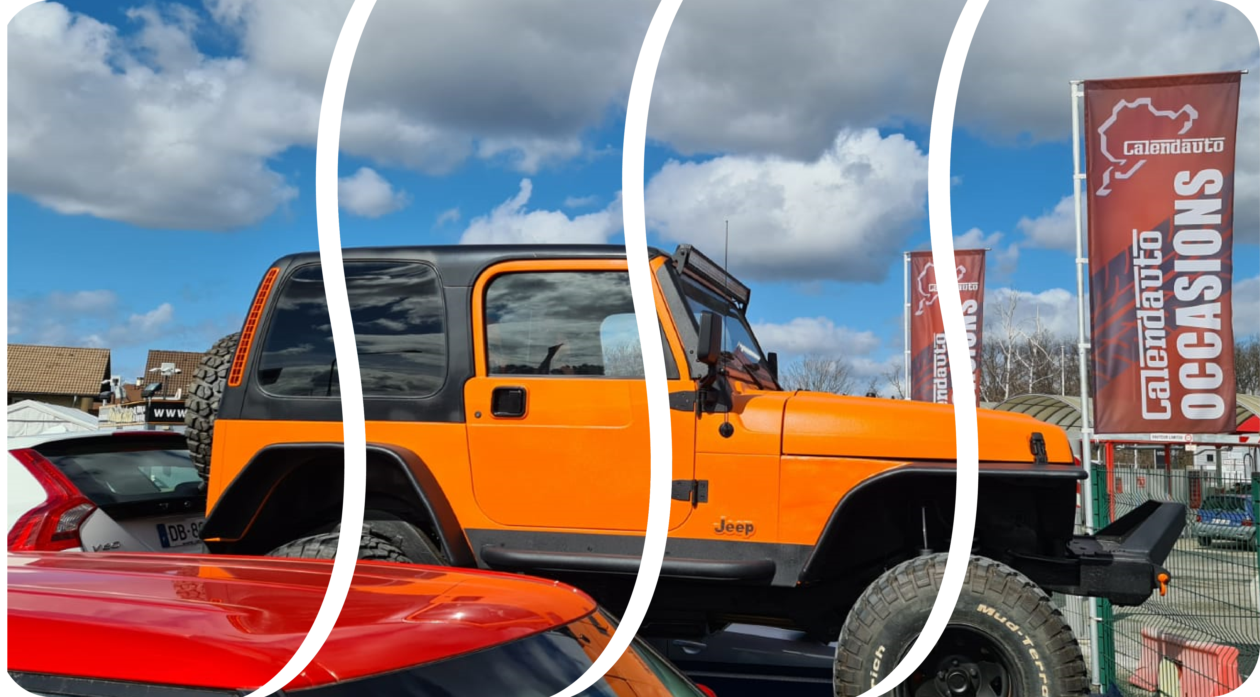 Drapeaux personnalisés négociants automobiles Calend'Auto